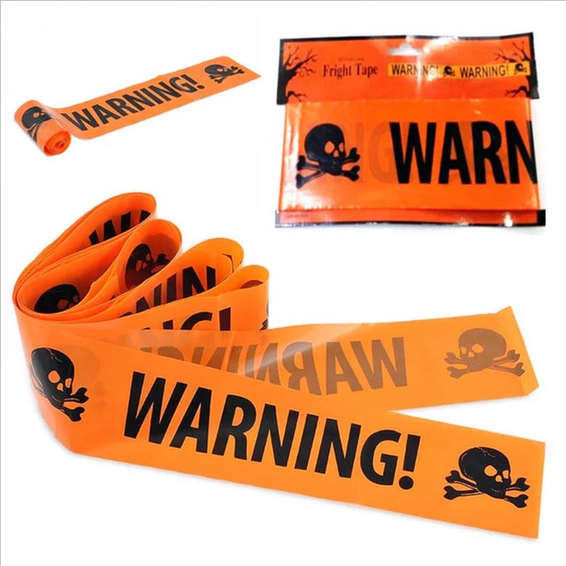 Halloween Skull Caution Tape