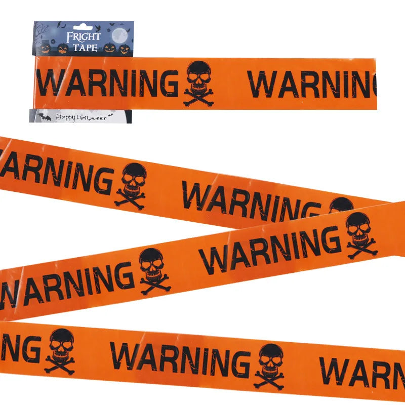 Halloween Skull Caution Tape — Warning Tape Party Decoration