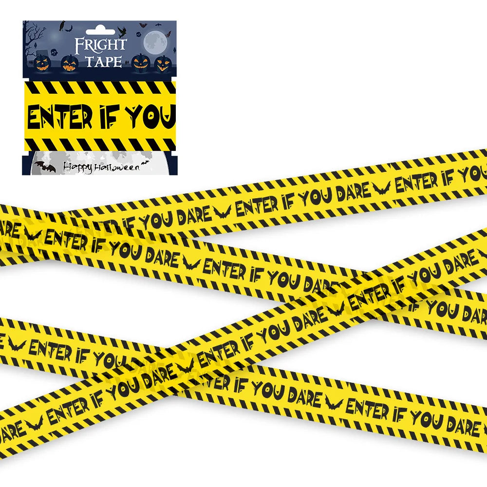 Halloween Skull Caution Tape — Warning Tape Party Decoration
