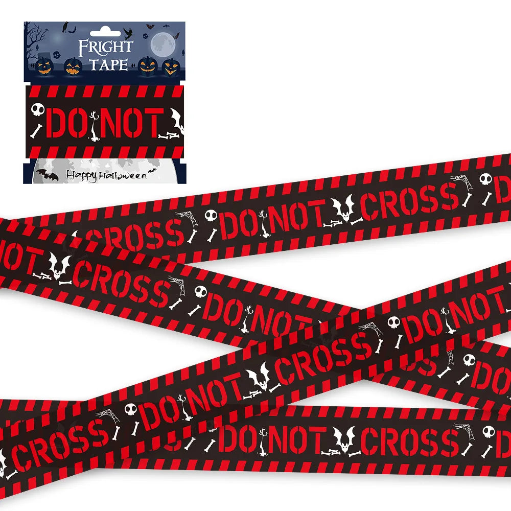 Halloween Skull Caution Tape — Warning Tape Party Decoration