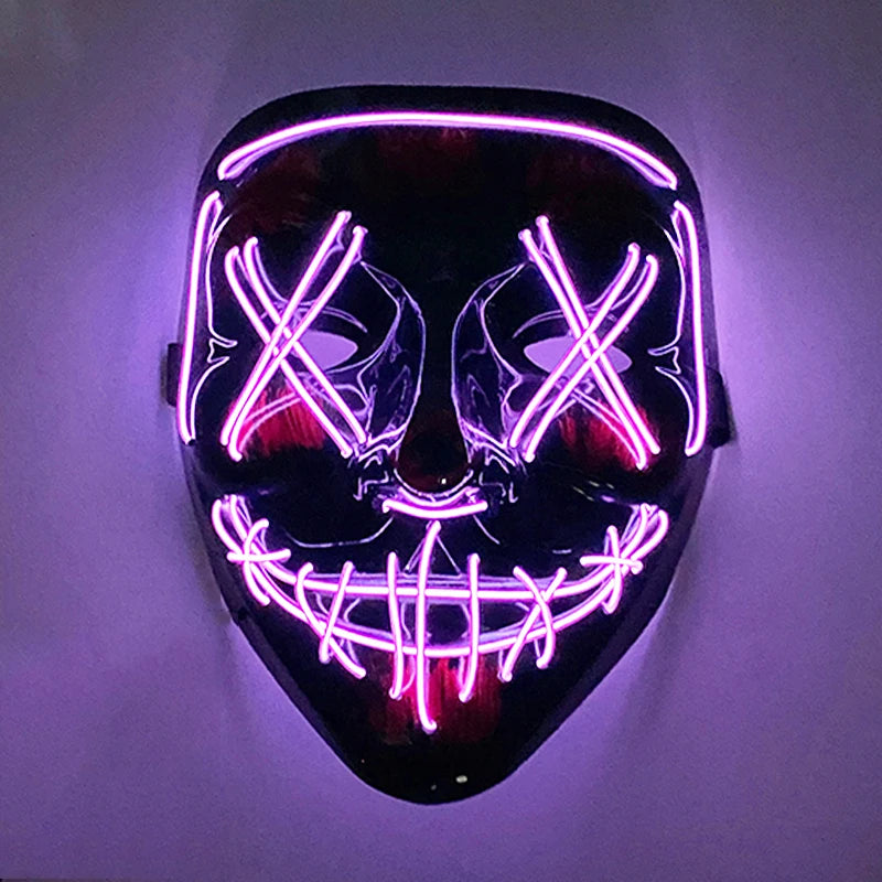 Purple LED glow mask