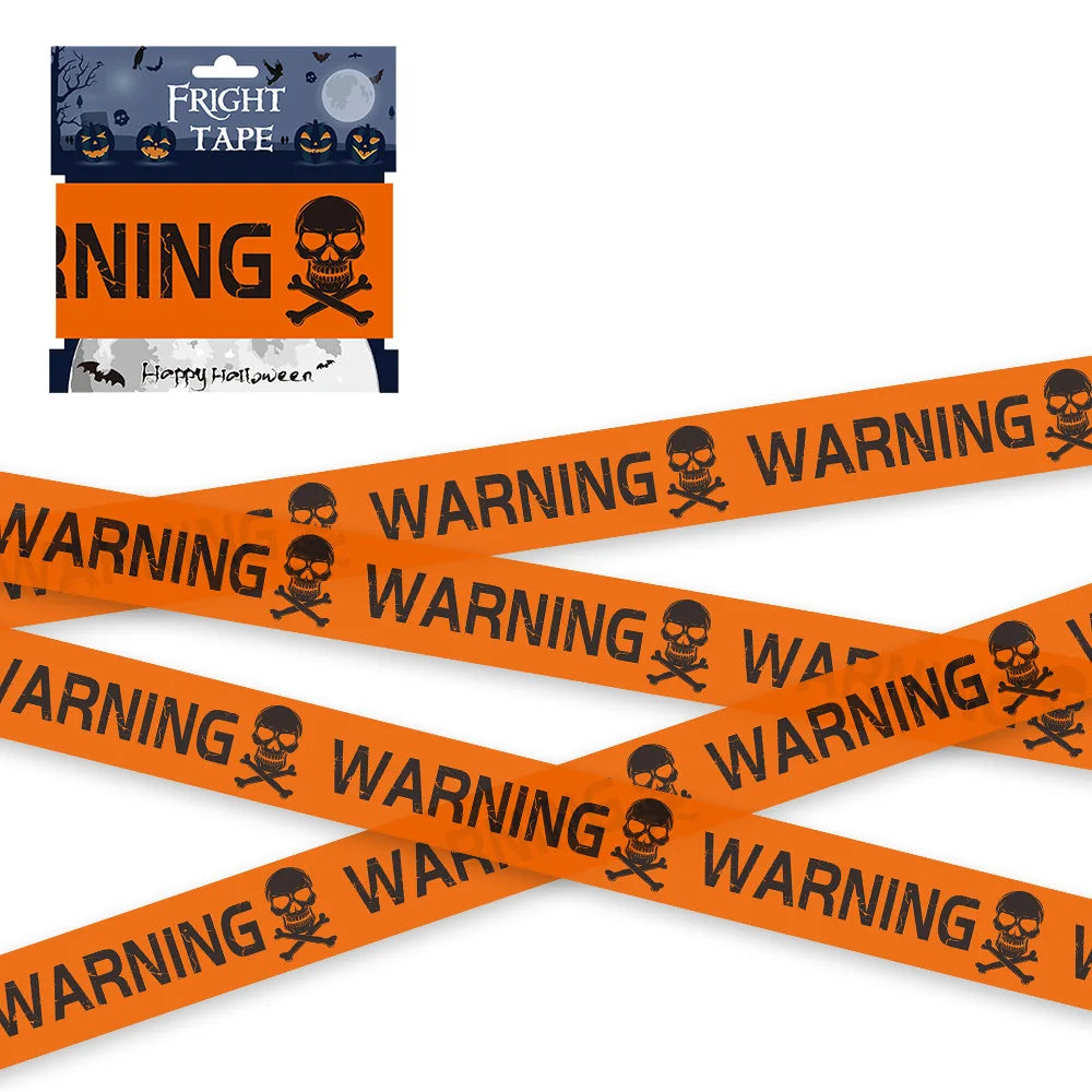 Halloween Skull Caution Tape — Warning Tape Party Decoration