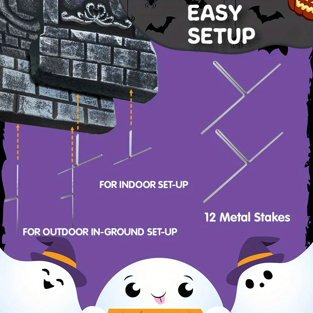 17" Foam Graveyard Tombstones (12-Pack) — Halloween Yard Decoration