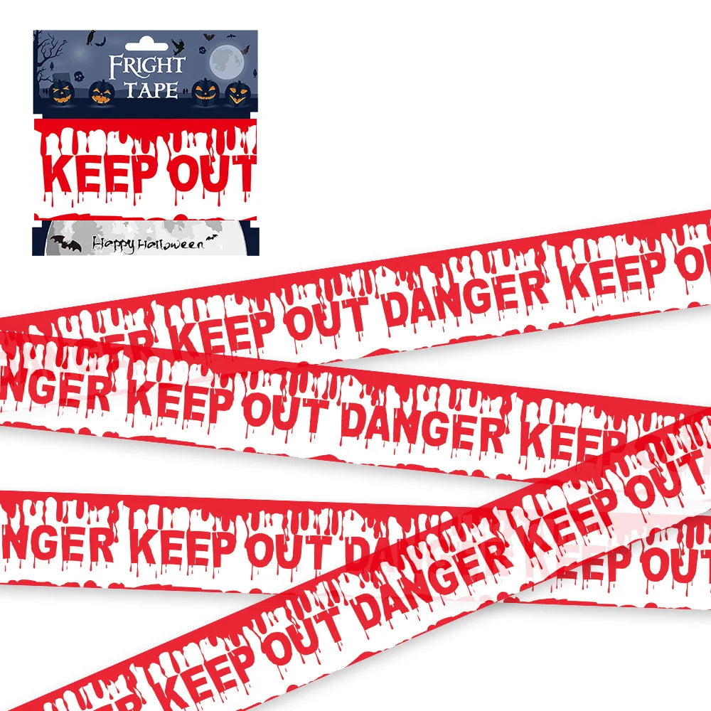 Halloween Skull Caution Tape — Warning Tape Party Decoration