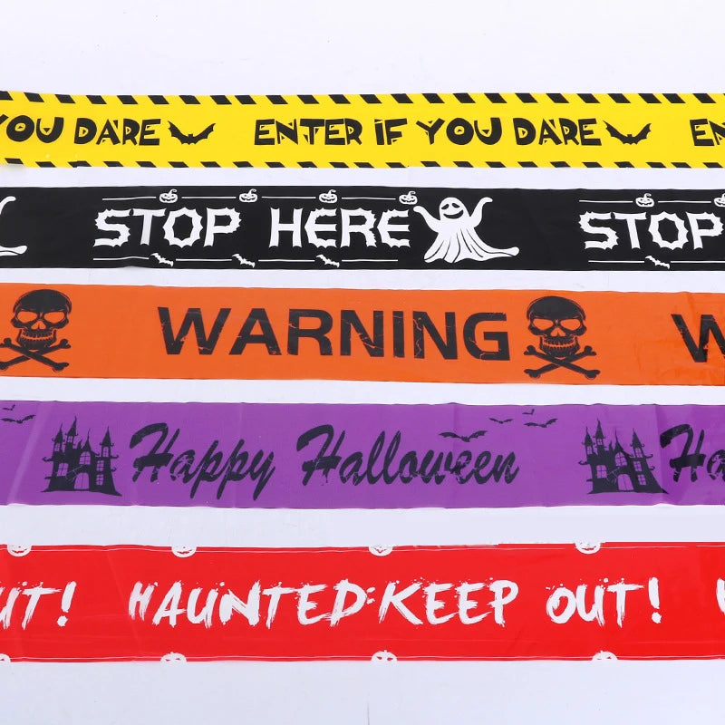 Halloween Skull Caution Tape — Warning Tape Party Decoration