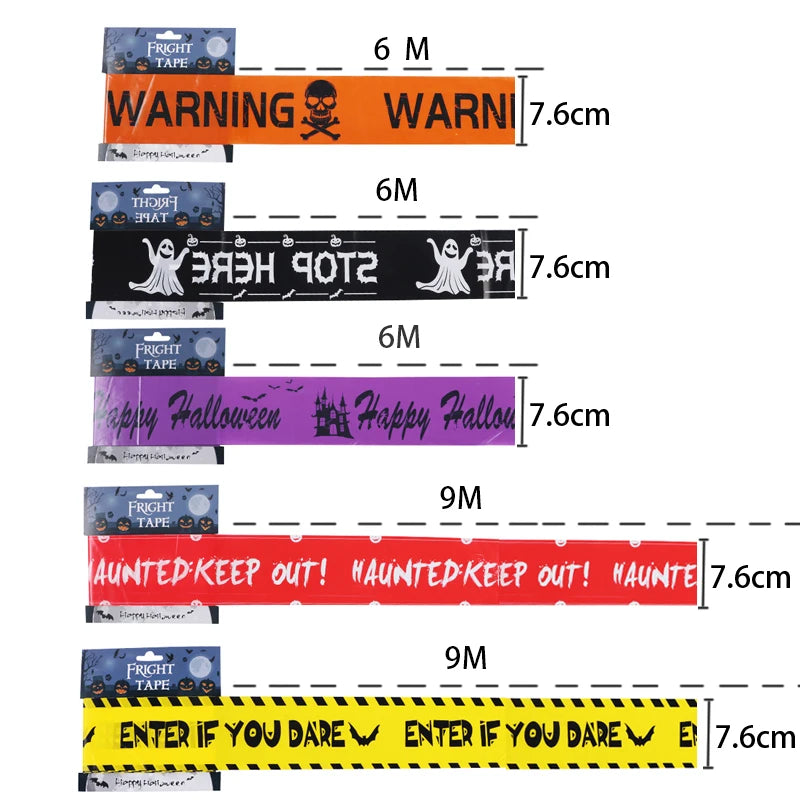 Halloween Skull Caution Tape — Warning Tape Party Decoration
