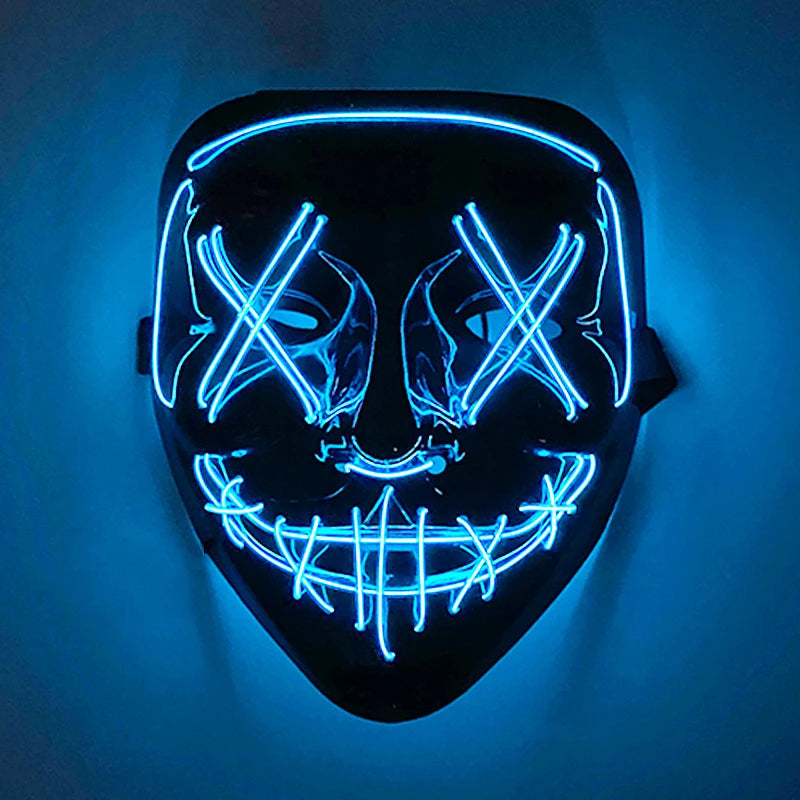 Blue LED glow mask