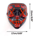 Wireless LED Glow-in-the-Dark Full-Face Mask — 10 Colors, 4 Light Modes