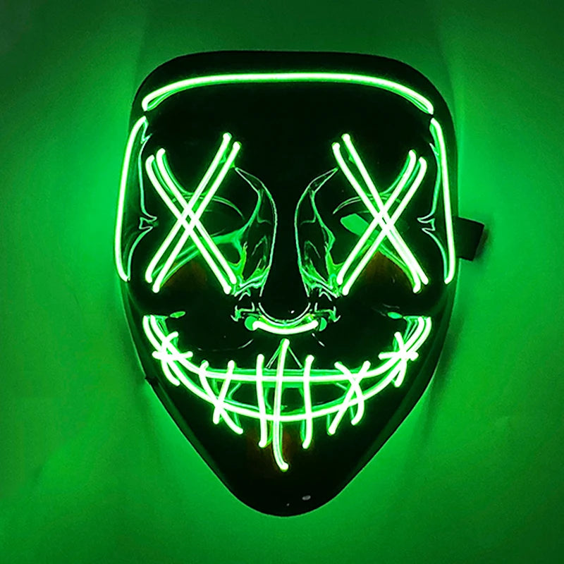 Lemon green LED glow mask